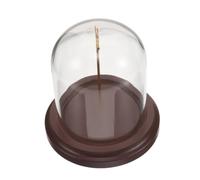 UKCOCO Vetrina a Cupola e Base con Gancio per Orologio da Tasca | Vetro e Legno, Formato 12, 00x10, 00x10, 00cm, per Teche e Armadi, Protezione e Conservazione