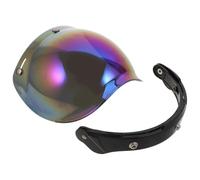 UKCOCO Visiera per Casco Moto Retrò a Tre Bottoni in PC Anti Vento | Visione Chiara, Sgancio Rapido, Compatibilità, Rivestimento Antigraffio, per Spostamenti e Escursioni All'aperto