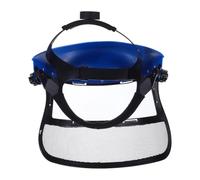UKCOCO Visiera Protettiva per Viso con Schermo PVC Trasparente Giallo | Montaggio Semplice, Fascia Traspirante e Struttura Compatta, per Taglio Prato e Lavori Industriali All'aperto
