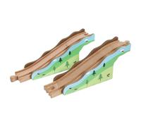 UKCOCO Wood Bridge Track For Children Educational Wooden Train Railway Accessory Lightweight And Safe Toy For Creative Play And Parent-child Interaction