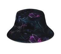 UKCZZLMSQ Cappello alla pescatora riflettente con stampa di volpe, unisex, adatto per spiaggia, escursionismo, viaggi estivi, Mistero Nero, Taglia unica