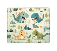 UKCZZLMSQ Simpatico piccolo dinosauro stampato comodo tappetino per mouse con base in gomma antiscivolo, per ufficio, casa e computer portatile, 17,8 x 21,8 cm