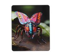 UKCZZLMSQ Tappetino per mouse con stampa di insetti strani, comodo tappetino per mouse con base in gomma antiscivolo, per ufficio, casa e computer portatile, 20,1 x 24,1 cm