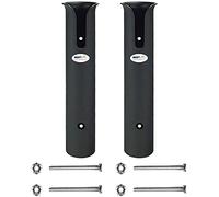 UKD Porta Canna in Plastica ABS Riutilizzabile per Barca 2 Tubi da Pesca, Rack Marine, Montaggio su Superficie, Compatibile con Dimensioni Asta da Pesca 1.5 - 3 Pollici, Nero