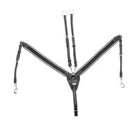UKE Pettorale Elastico e martingala in Cuoio doppiato Cob1, Nero