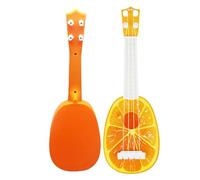 ukelele de frutas para niños: divertido instrumento musical para niños pequeños | Guitarra para principiantes con forma de fruta (fresa, sandía, naranja, kiwi) | Juguete musical de iluminación pa