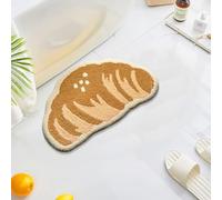 UKELER Tappeto da bagno divertente a forma di cornetto, lavabile, decorazione per la casa, antiscivolo, soffice, piccolo tappeto da bagno per lavandino, bagno, camera da letto, camera dei bambini, 63