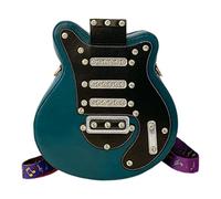 UKETO Zaino da donna in pelle PU con tracolla regolabile a forma di chitarra, borsa a tracolla per musica punk, borsa a tracolla per scuola, viaggi, shopping, regalo per gli appassionati di chitarra