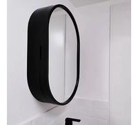 UKewei Armadietto con Trucco Specchio for Bagno, Ovale Mobiletto Contenitore a Vanity Specchio for Bagno, Pensile Specchio Decorativo con Stoccaggio, 60 * 90cm (Color : B, Size : 60 * 90cm)