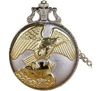 UKewei Orologio di tasca personalizzato, Orologio da taschino al quarzo in oro e argento Orologio da taschino tipo puntatore Orologio da taschino da uomo Orologio da donna con fibbia Orologio vintage