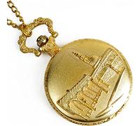 UKewei Orologio di tasca personalizzato, Orologio da taschino ， Orologio da taschino in oro Orologio da taschino classico antico da palazzo Collana con catena regalo vintage