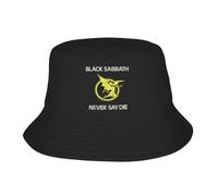 UKHQFED Berretto da Pescatore Black Sabbath Mai Dire Morire Cappello da Pescatore per Le Donne Cappelli da Sole da Viaggio Vintage da Escursionismo cap Traspirante Design Regali Sportivi PLeisure