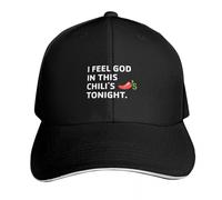 UKHQFED Classico Berretto da Baseball Versatile I Feel God in This Chili's Tonight. Anime Bambini Cappello Designer cap Uomo Caps Donna PLeisure Regali Sportivi
