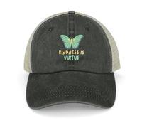 UKHQFED Classico Berretto da Baseball Versatile La gentilezza è virtù - Design tipografico di Testo colorato, ispiratore Motivazionale Amanti delle Farfalle, b PLeisure Regali Sportivi