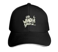 UKHQFED Classico Versatile Berretto da Baseball The Wonder Years Band Berretti da Pesca Neri Uomo Military cap Man Beach Outing Men's Luxury Women's PLeisure Sport Regali