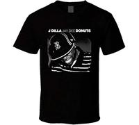 UKHrf35h J Dilla Jay Dee Donuts T Shirt Black Black XXL