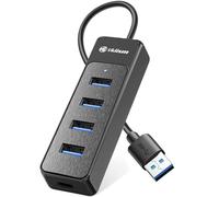 Ukiism Hub USB 3.0 a 4 porte, prolunga USB con porta di alimentazione USB C da 5 V, hub USB splitter USB per laptop, PC, auto, PS4/5, Xbox e altro ancora