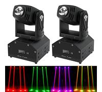 UKing 2 Pezzi Moving Heads RGBW Beam DMX512 Effetto Luce LED 11/13 CH per Feste, Controllata dalla Musica per DJ Discoteca Club Bar Illuminazione Palcoscenico
