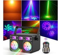 U'King 24W LED Party Light 4IN1 Luce ad effetto misto RGBW Modelli colorati Luce laser stroboscopica Luce da palco DMX per DJ Disco Club