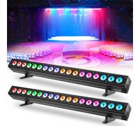 U'King 2PCS 120W RGBWAUV LED Wall Wash Light DMX Line Bar Wash Stage Light 18LED Effetto per DJ Party Wedding Eventi Illuminazione