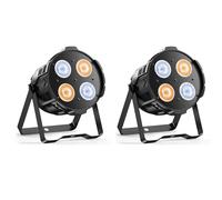 U'King 2PCS 200W COB LED Par Light 4x50W Bianco e bianco caldo Luce piatta DMX512 Luce da palco a quattro occhi per DJ Party Church Concert