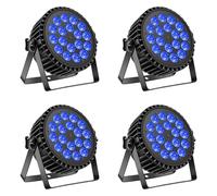 U'King 4PCS 200W LED Par Light DMX512 18x8W RGBW LED Wash Light Effect Luce piatta per DJ Disco Party Club Wedding Stage Light
