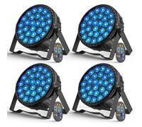 U'King 4PCS LED Flat Par Lighting 27x8W 4IN1 RGBW LED Par Light DMX512 Effetto luce scenica per DJ Disco Bar Concerto Natale