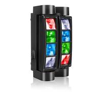 UKing 8x10W Teste Mobili,RGBW Luci Discoteca Effetto DMX512, con Modalità di Controllo del Suono e Automatica,Luci Palco per Bar Christmas Halloween Party