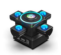 U'King 90W Fascio di luce a testa mobile Rotante a quattro bracci RGBW 4IN1 LED Laser Effetto di illuminazione scenica DMX512 Party Bar DJ Luce da discoteca