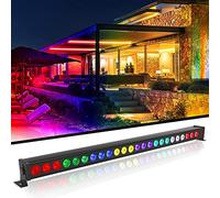 UKing LED Wall Wash Luci da DJ 24 x 3W LED Bar RGB Effetto Luce da Discoteca con Telecomando e Illuminazione Strobo dmx Controllata da Musica per Luci da Palco per DJ Party, 1 PCS