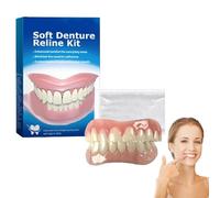Ukisisi Denture Silicone Relief Kit,Silicone Reline Denture Set,Denture Reline Kit,Denture Adhesives,Kit per Ribasatura Dentale,Kit di Ribasatura in Silicone per Dentiere Biancat