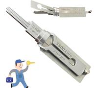 Ukisisi Key Decoder Lock Pick，Stainless Steel Key Decoder，Master Key Decoder，sc1 Stainless Steel Key Decoder，Key Decoder Lock Pick，Utility Keys Stainless Steel，2 in 1 Lock Pick And De-Coder Tool