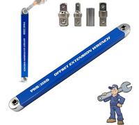 Ukisisi PRO Zero Offset Extension Wrench,2024 New PRO Zero Offset Extension Wrench,Offset Extension,Extension Wrench,Offset Extension Wrench Set,with 1/2",1/4" And 3/8" Square Drive Adapters (1 PCS)