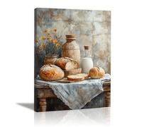 UKIXOM Moderna e divertente decorazione murale per cucina, stampe su tela, decorazione da parete massimalista per camera da letto, soggiorno, cucina(80x100cm/cornice interna)
