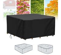 UKIXOM opertura Tavolo Esterno, 230x100x60cm/LxWxH Copertura Per Mobili da Giardino Rettangolare, Panno 600D Oxford Impermeabile Copertura, Anti-UV, per Cortile Tavoli Sedie