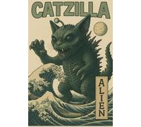 Ukiyo Alien Catzilla Notebook: Funny Kaiju Cat Journal: A Hilarious Sci-Fi Cat Monster for Fans of Kaiju, Aliens & Cats