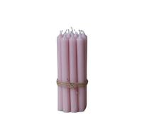 ukiyo Confezione da 12 candele sottili, altezza: 13 cm, diametro: 1,2 cm, diversi colori, durata 2,5 ore di Natale, colore: rosa cipria