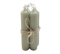 ukiyo Confezione da 4 candele a bastoncino, altezza: 11 cm, diametro: 2,2 cm, diversi colori, durata 4,5 ore, decorazione natalizia, colore: verde polvere