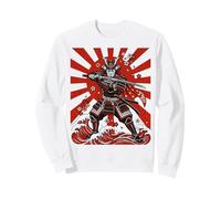 Ukiyo-e Anime Style Samurai Warrior Japanese Flag Ninja Felpa