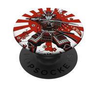 Ukiyo-e Anime Style Samurai Warrior Japanese Flag Ninja PopSockets PopGrip Adesivo