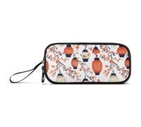 Ukiyo-e, astuccio in nylon con motivo floreale, per ragazzi, grande capacità, con cerniera, astuccio per cancelleria, organizer per ufficio, ragazzi e ragazzi