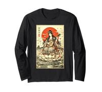 Ukiyo-e Benzaiten Mitologia Giapponese Dea Buddista Maglia a Manica