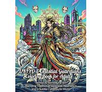 UKIYO-E Celestial Guardians Coloring Book for Adults: Tennyo & Tennin Line Art Blending Traditional Japanese Aesthetics and a Subtle Cyberpunk World