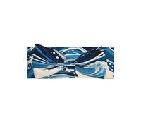 Ukiyo-e - Fascia elastica per capelli per neonati e neonati, con fiocco, per feste e regali