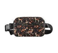 Ukiyo-e - Marsupio a tracolla per donne e uomini, grande capacità, con tracolla regolabile, per viaggi, palestra, lavoro, Cervo sognante in stile Ukiyo-e, 1 size