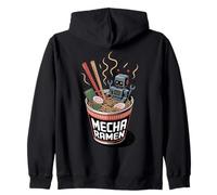 Ukiyo-E Ramen Japanese Retro 90s Mecha Warrior Meka Roboto Felpa con Cappuccio