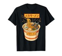 Ukiyo-E Ramen Japanese Retro 90s Mecha Warrior Meka Roboto Maglietta