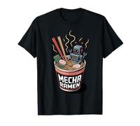 Ukiyo-E Ramen Japanese Retro 90s Mecha Warrior Meka Roboto Maglietta