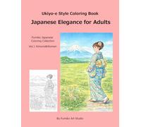 Ukiyo-e Style Coloring Book: Japanese Elegance for Adults