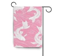 Ukiyo-e Style Pesce Pesca bandiere all'aperto banner decorativo all'aperto per la decorazione del giardino 28x40 doppia faccia
